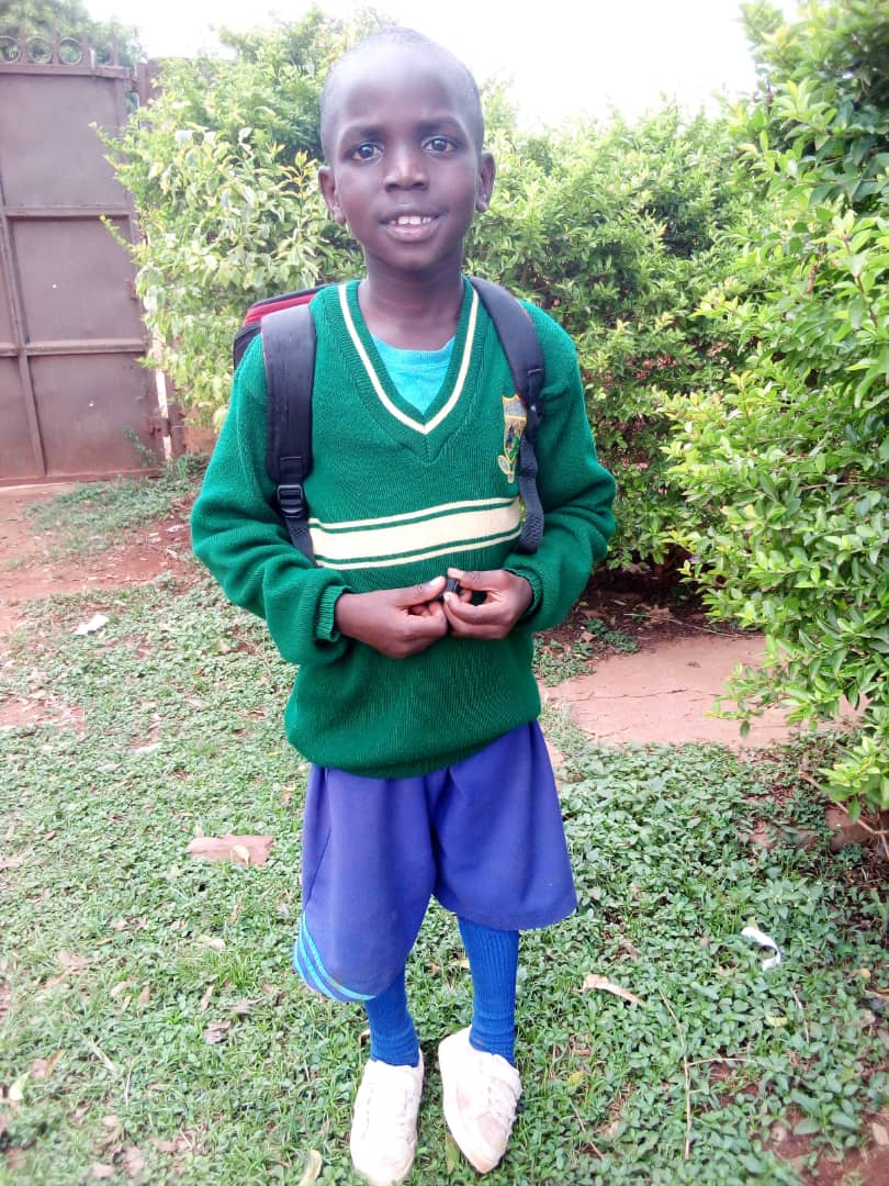 Innocent in his school uniform